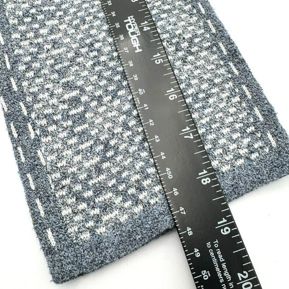 PURE JILL Medium Gray Open Front Long Terry Cardigan Sweater Pockets Embroidered - Picture 9 of 10